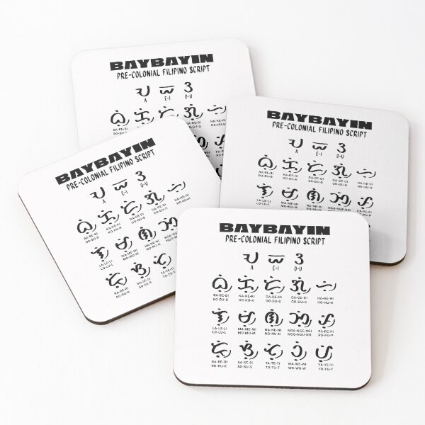 Item preview, BAYBAYIN FILIPINO PRE COLONIAL ALPHABET WHITE SHIRT designed and sold by aydapadi.