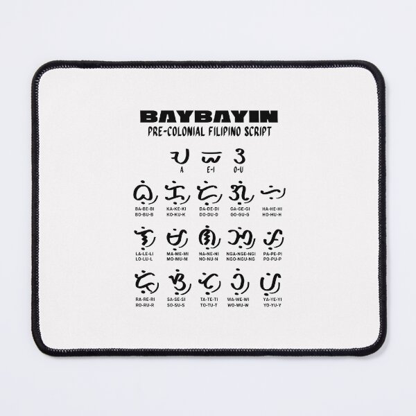 Item preview, BAYBAYIN FILIPINO PRE COLONIAL ALPHABET WHITE SHIRT designed and sold by aydapadi.