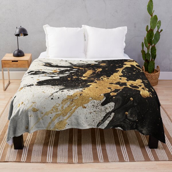 Item preview, Gold and black ink splashes 003 designed and sold by karolgart.