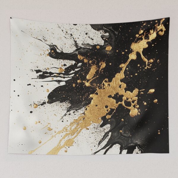Item preview, Gold and black ink splashes 003 designed and sold by karolgart.
