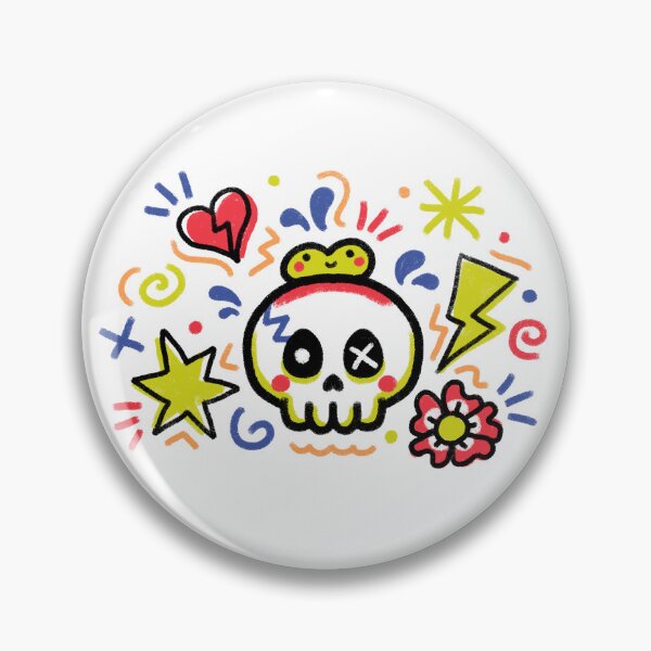 Item preview, Punk Frog with Skull Old School Tattoo designed and sold by EmiBeeBuzz.