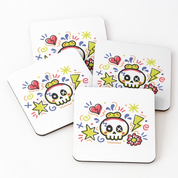 Item preview, Punk Frog with Skull Old School Tattoo designed and sold by EmiBeeBuzz.