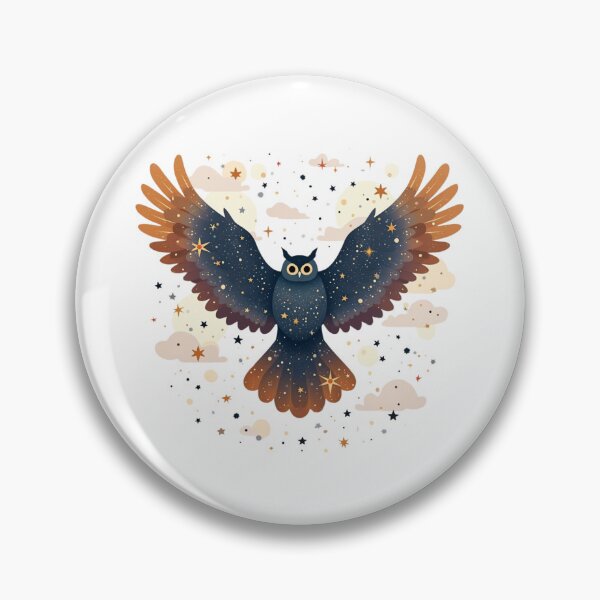 Item preview, Mystical Night Owl, Starry Sky Wildlife, Artistic Owl Design, Celestial Birds Graphic, Fantasy Animal designed and sold by PripriDesign.