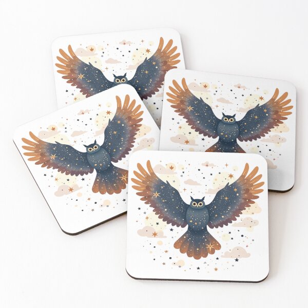 Item preview, Mystical Night Owl, Starry Sky Wildlife, Artistic Owl Design, Celestial Birds Graphic, Fantasy Animal designed and sold by PripriDesign.