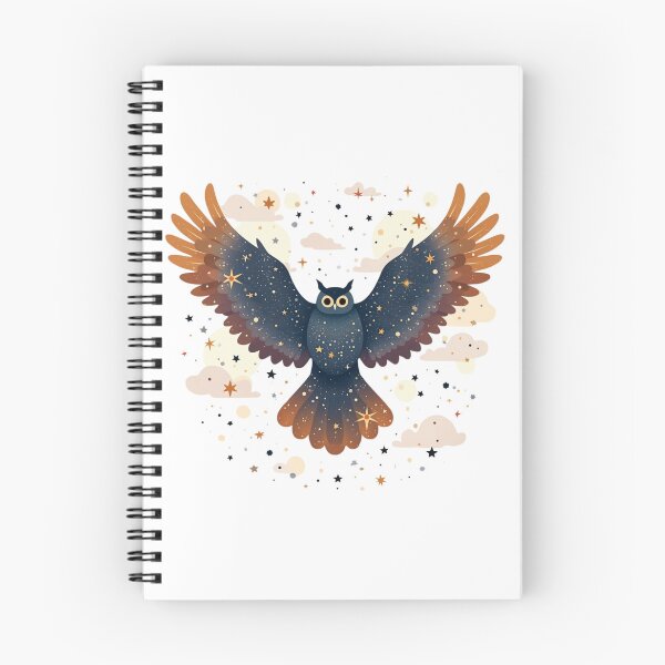 Item preview, Mystical Night Owl, Starry Sky Wildlife, Artistic Owl Design, Celestial Birds Graphic, Fantasy Animal designed and sold by PripriDesign.