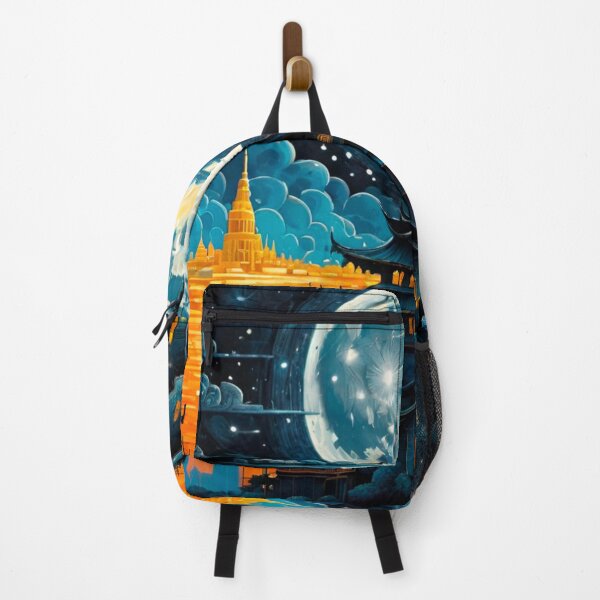 Item preview, Detailed Moonscape with a Bright Full Moon designed and sold by GrizzlyCollective.