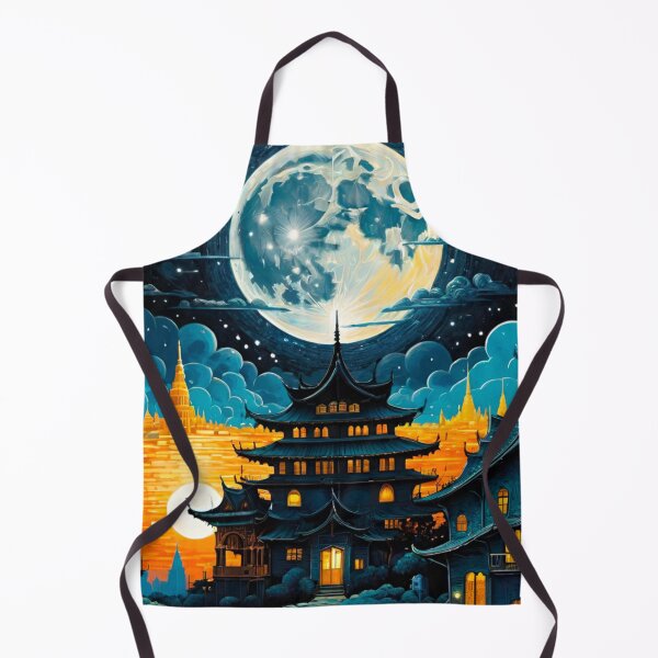 Item preview, Detailed Moonscape with a Bright Full Moon designed and sold by GrizzlyCollective.