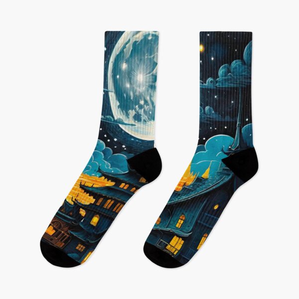 Item preview, Detailed Moonscape with a Bright Full Moon designed and sold by GrizzlyCollective.