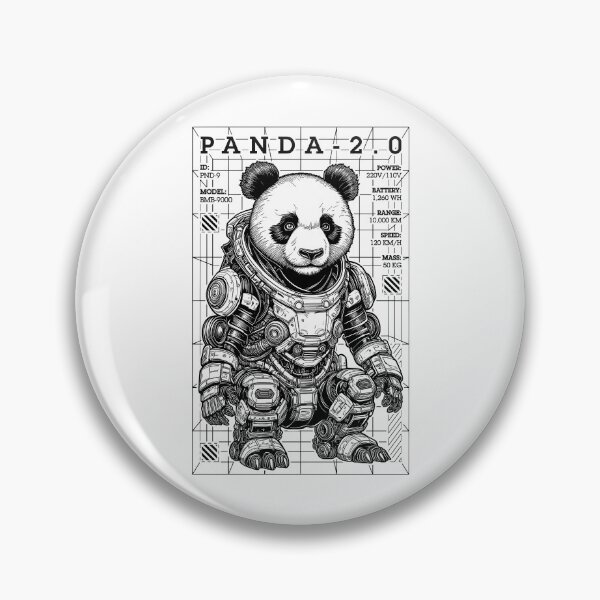 Item preview, Panda Gamer Cyberpunk Funny Animal Bear Robot Cyber Gaming designed and sold by GrandeDuc.