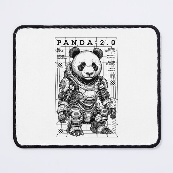 Item preview, Panda Gamer Cyberpunk Funny Animal Bear Robot Cyber Gaming designed and sold by GrandeDuc.