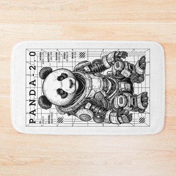 Item preview, Panda Gamer Cyberpunk Funny Animal Bear Robot Cyber Gaming designed and sold by GrandeDuc.