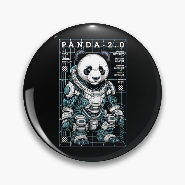Item preview, Panda Gamer Cyberpunk Funny Animal Bear Robot Cyber Gaming designed and sold by GrandeDuc.