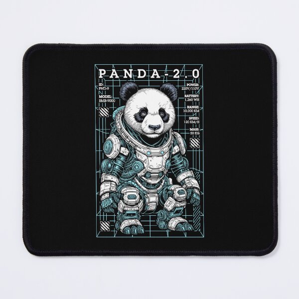 Item preview, Panda Gamer Cyberpunk Funny Animal Bear Robot Cyber Gaming designed and sold by GrandeDuc.