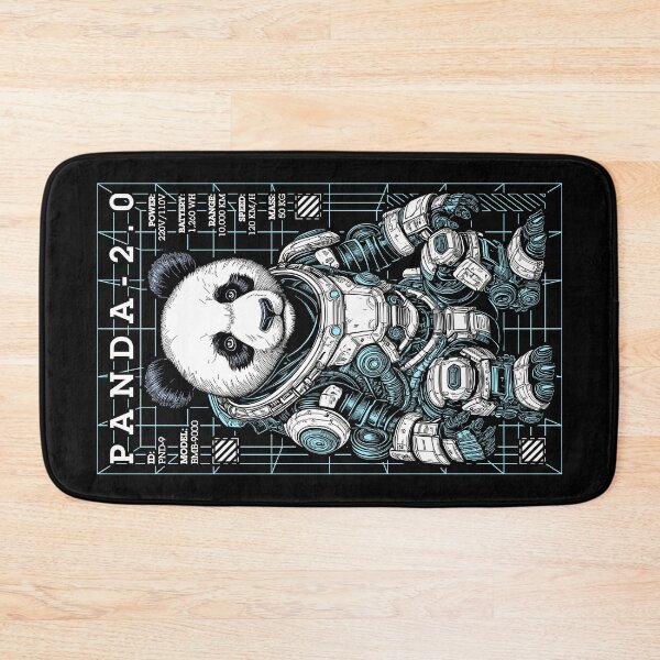 Item preview, Panda Gamer Cyberpunk Funny Animal Bear Robot Cyber Gaming designed and sold by GrandeDuc.