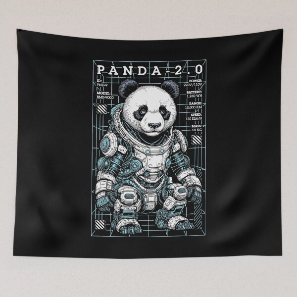 Item preview, Panda Gamer Cyberpunk Funny Animal Bear Robot Cyber Gaming designed and sold by GrandeDuc.