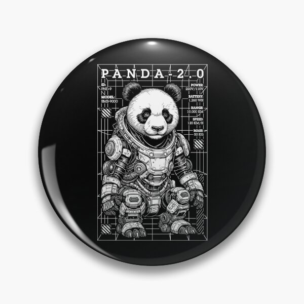 Item preview, Panda Gamer Cyberpunk Funny Animal Bear Robot Cyber Gaming designed and sold by GrandeDuc.