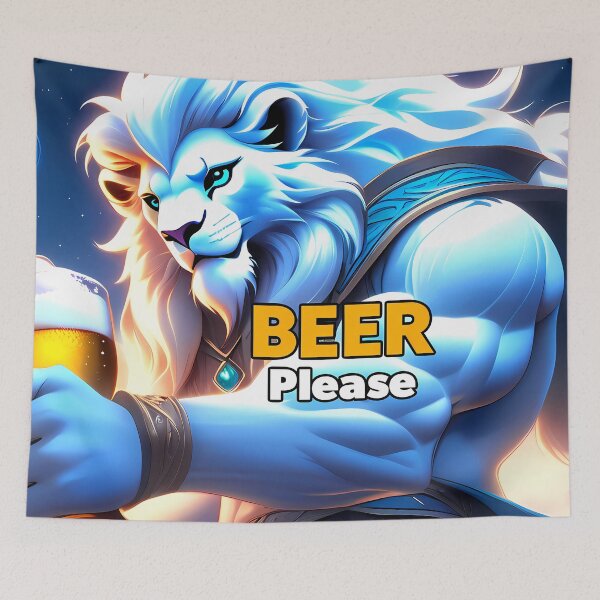 Item preview, Lion 10 - Beer Please designed and sold by thejungleheroes.