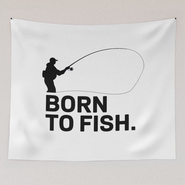 Item preview, "Born to Fish" Minimalist Angler Casting Design – Perfect for Fishing Lovers designed and sold by UrbanPopDesigns.