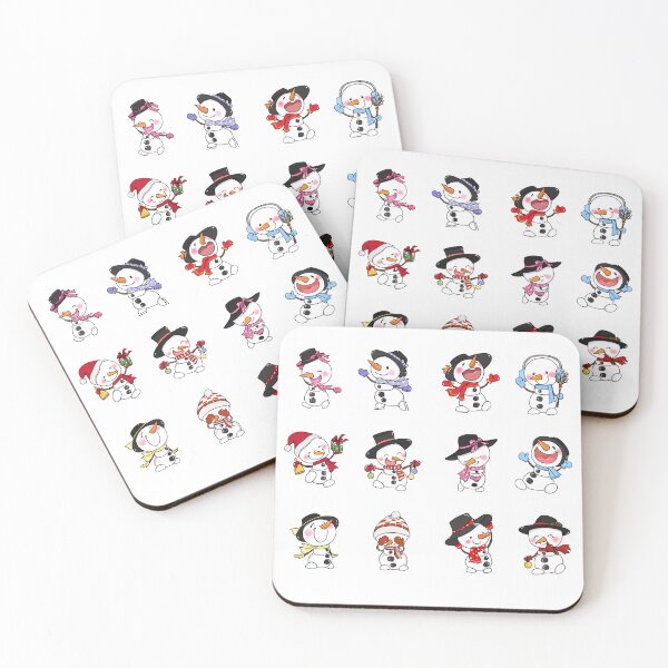 Item preview, Frosty Friends: A Dozen Snowmen with Hats, Scarves, and Unique Expressions designed and sold by TeetasticBtque.