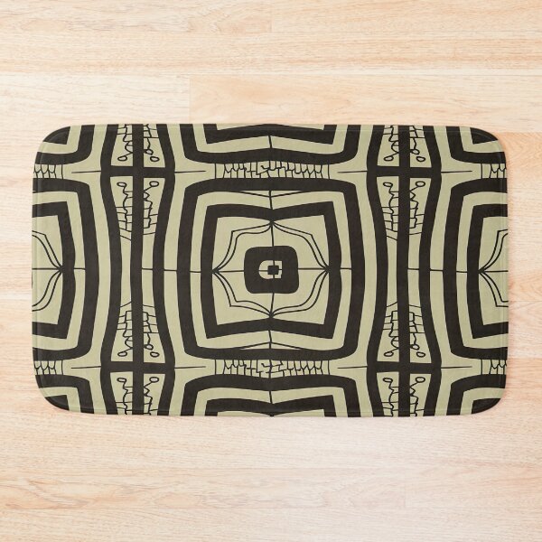 Item preview, African Mud Cloth pattern in black and green designed and sold by Tamas Das.