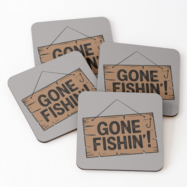 Item preview, "Gone Fishin'!" Vintage Wooden Sign Design – Perfect for Fishing Enthusiasts designed and sold by UrbanPopDesigns.