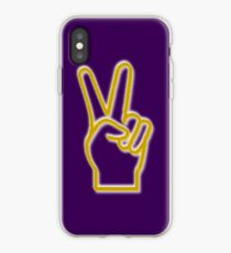 PEACE, VICTORY HAND iPhone Case
