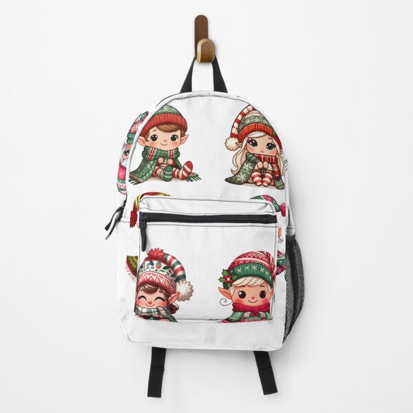 Item preview, Cheerful Elves: Adorable Boys and Girls in Cozy Winter Hats and Scarves designed and sold by TeetasticBtque.