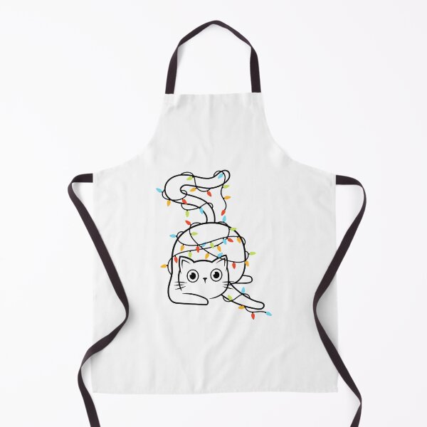 Item preview, Cat tangled in Christmas lights design designed and sold by Dominika Farkašová.