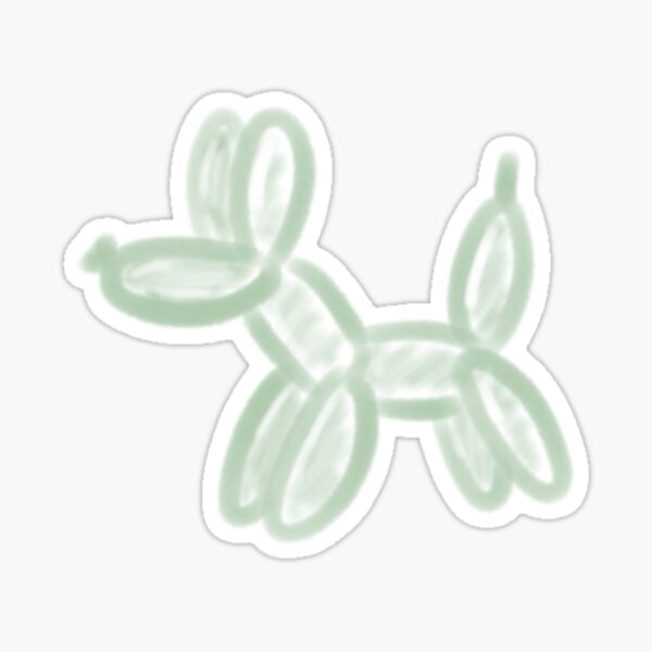 Item preview, Green balloon dog doodle designed and sold by ferretsrgood12.