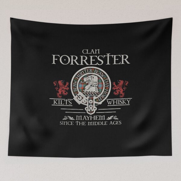 Item preview, Clan Forrester tartan crest family reunion Highland Games designed and sold by Clan1093.
