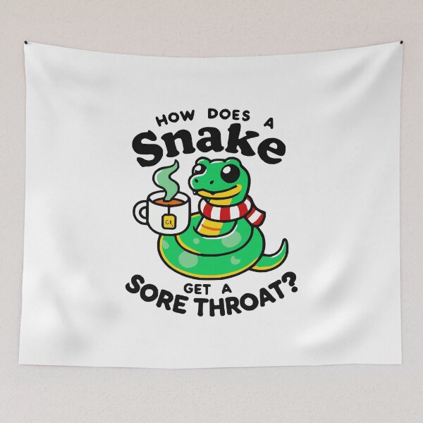 Item preview, How Does a Snake Get a Sore Throat? designed and sold by 2Blue-Dots.