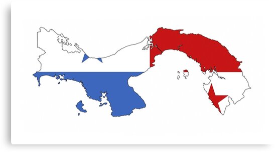 Panama Flag Map