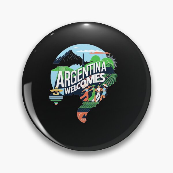 Item preview, Argentina Walcomes Flag Map designed and sold by AnimalsDH305.