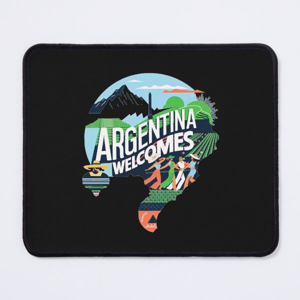 Item preview, Argentina Walcomes Flag Map designed and sold by AnimalsDH305.