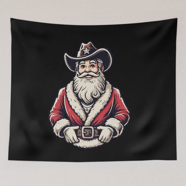 Item preview, Cowboy Weihnachtsmann Holiday Cheer designed and sold by LuminOrb.