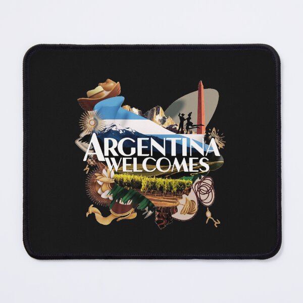 Item preview, Argentina Walcomes Flag Map designed and sold by AnimalsDH305.