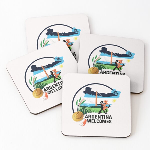 Item preview,  Argentina Walcomes Flag Map designed and sold by AnimalsDH305.