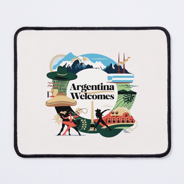 Item preview, Argentina Walcomes Flag Map designed and sold by AnimalsDH305.