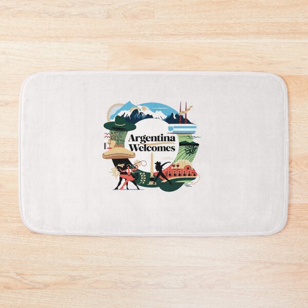Item preview, Argentina Walcomes Flag Map designed and sold by AnimalsDH305.
