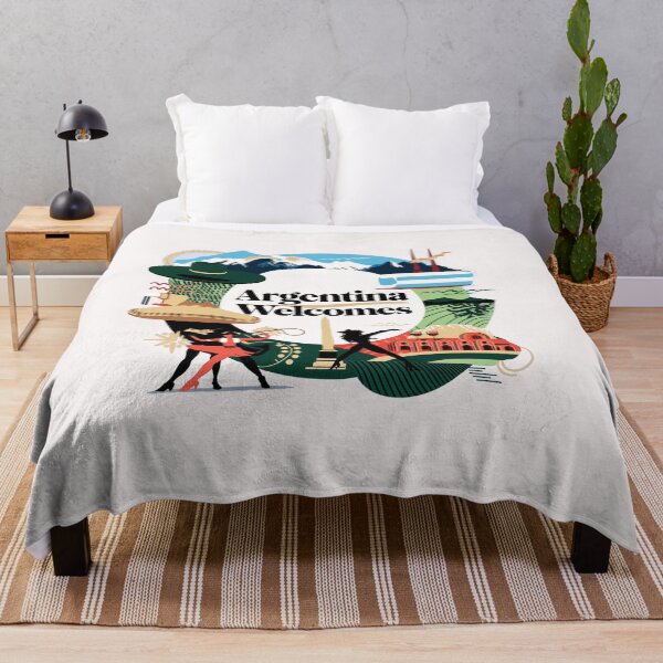 Item preview, Argentina Walcomes Flag Map designed and sold by AnimalsDH305.