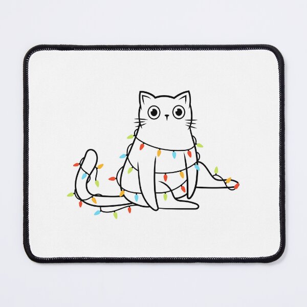 Item preview, Cat tangled in Christmas lights design 2 designed and sold by Dominika Farkašová.