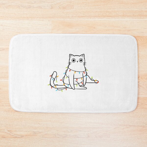 Item preview, Cat tangled in Christmas lights design 2 designed and sold by Dominika Farkašová.
