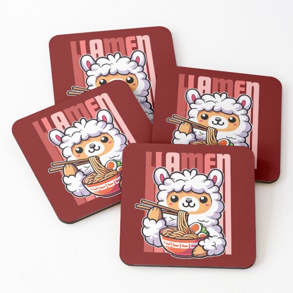 Item preview, Llamen - Cute Llama eating A Bowl Of Ramen designed and sold by The magic  Yellow bus.