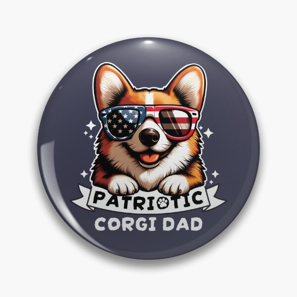 Artikelvorschau, Netter patriotischer Corgi-Vater der Vereinigten Staaten entworfen und verkauft von The magic  Yellow bus.