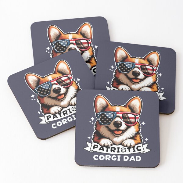 Item preview, Cute United States America Patriotic Corgi Dad designed and sold by The magic  Yellow bus.