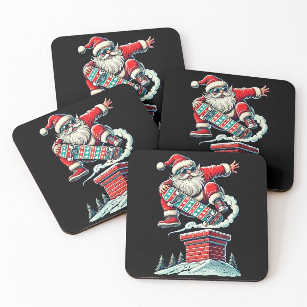Item preview, Christmas Santa Skateboarding Adventure designed and sold by LuminOrb.