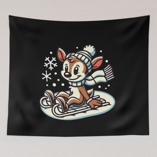 Item preview, Vintage Weihnachten Rentier Mit Wollmütze Retro designed and sold by LuminOrb.