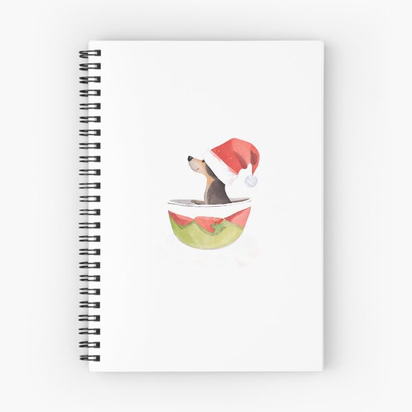 Item preview, cute Christmas dog in cup designed and sold by BasicManifest.
