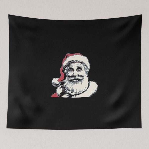 Item preview, Santa Outline Face - Vintage Christmas Style designed and sold by GRABAPSHOP.