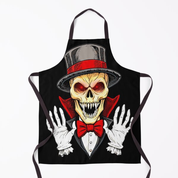 Item preview, Eerie Vampire Skull: Toothy Grin, Glowing Eyes, Red Bow Tie designed and sold by VikArtStudio.